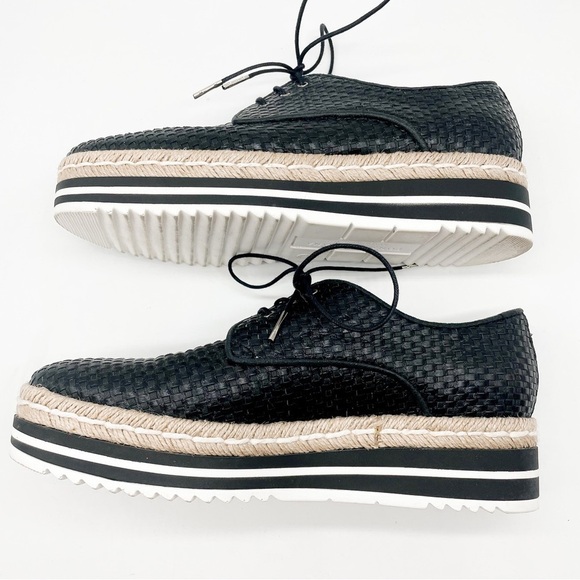 Pons Quintana Black Leather Lace Up Espadrilles, Sz EU 36 - Picture 8 of 15